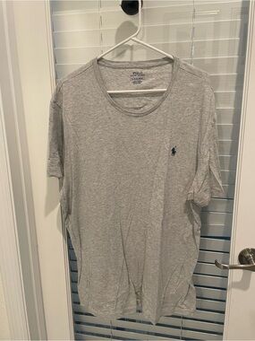 Polo by Ralph Lauren Light Gray Crew Neck Tee with Navy Pony